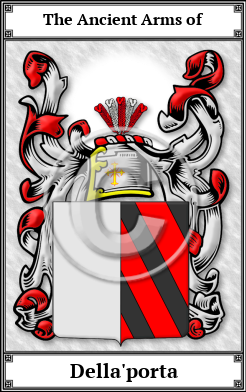 Della'porta Family Crest Download (JPG)  Book Plated - 150 DPI