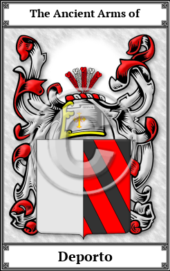 Deporto Family Crest Download (JPG)  Book Plated - 150 DPI