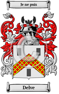 Delve Family Crest Download (JPG) Heritage Series - 600 DPI