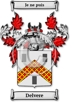 Delvere Family Crest Download (jpg) Legacy Series - 150 DPI
