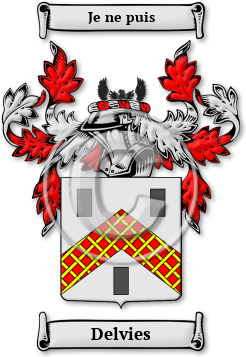 Delvies Family Crest Download (jpg) Legacy Series - 150 DPI