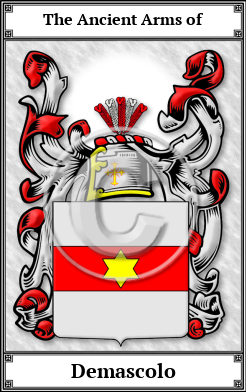Demascolo Family Crest Download (JPG)  Book Plated - 150 DPI