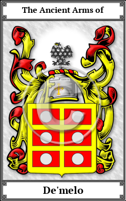 De'melo Family Crest Download (JPG)  Book Plated - 150 DPI