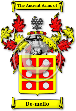 De-mello Family Crest Download (jpg) Legacy Series - 150 DPI