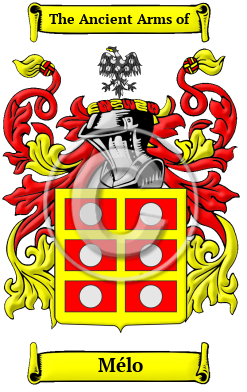 Mélo Family Crest/Coat of Arms