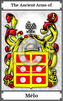 Mélo Family Crest Download (JPG)  Book Plated - 150 DPI