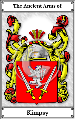 Kimpsy Family Crest Download (JPG) Book Plated - 600 DPI