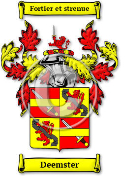 Deemster Family Crest Download (jpg) Legacy Series - 150 DPI