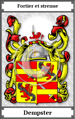 Dempster Family Crest Download (JPG) Book Plated - 600 DPI