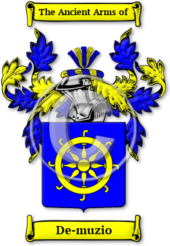 De-muzio Family Crest Download (jpg) Legacy Series - 150 DPI