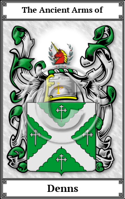 Denns Family Crest Download (JPG)  Book Plated - 150 DPI