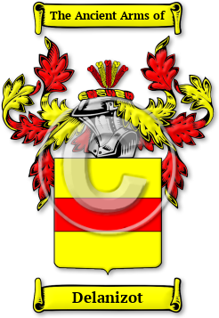 Delanizot Family Crest Download (JPG) Legacy Series - 600 DPI