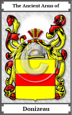 Donizeau Family Crest Download (JPG)  Book Plated - 150 DPI