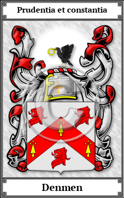 Denmen Family Crest Download (JPG)  Book Plated - 150 DPI
