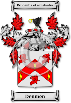 Denmen Family Crest Download (jpg) Legacy Series - 150 DPI