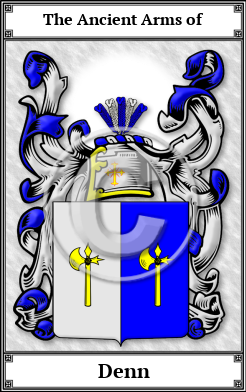 Denn Family Crest Download (JPG)  Book Plated - 150 DPI