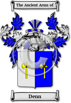 Denn Family Crest Download (jpg) Legacy Series - 150 DPI