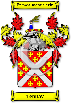 Tennay Family Crest Download (JPG) Legacy Series - 600 DPI