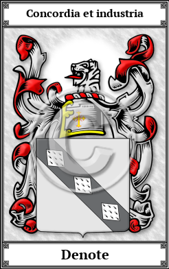Denote Family Crest Download (JPG) Book Plated - 600 DPI