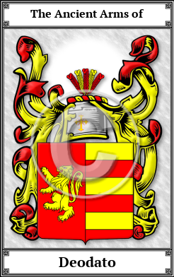 Deodato Family Crest Download (JPG)  Book Plated - 150 DPI