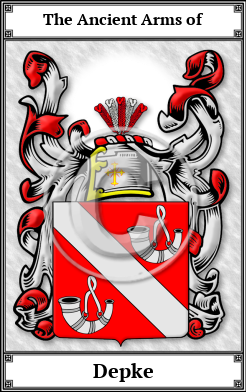 Depke Family Crest Download (JPG)  Book Plated - 150 DPI