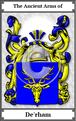 De'rham Family Crest Download (JPG)  Book Plated - 150 DPI