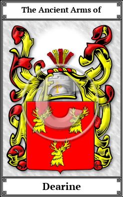 Dearine Family Crest Download (JPG)  Book Plated - 150 DPI