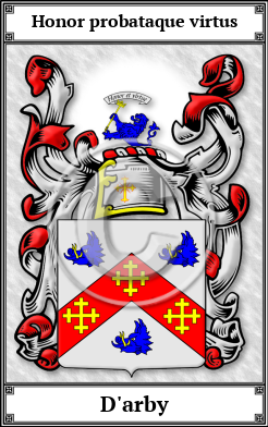 D'arby Family Crest Download (JPG)  Book Plated - 150 DPI