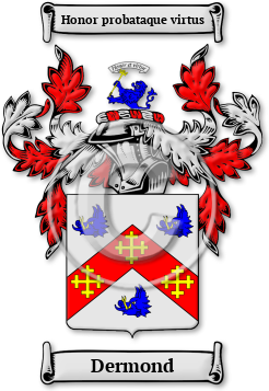 Dermond Family Crest Download (jpg) Legacy Series - 150 DPI