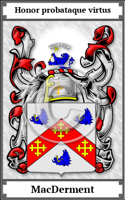 MacDerment Family Crest Download (JPG)  Book Plated - 150 DPI
