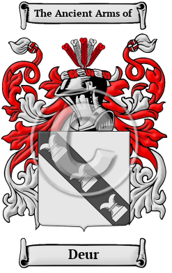 Deur Family Crest Download (JPG) Heritage Series - 600 DPI
