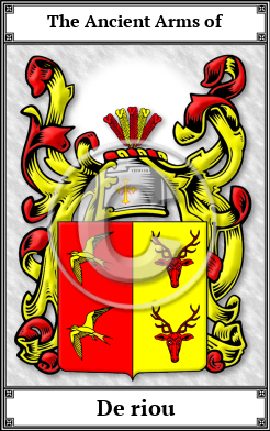 De riou Family Crest Download (JPG)  Book Plated - 150 DPI