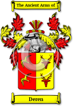 Deren Family Crest Download (jpg) Legacy Series - 150 DPI