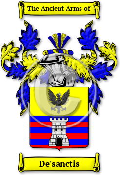 De'sanctis Family Crest Download (jpg) Legacy Series - 150 DPI