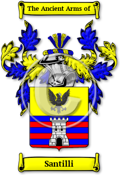 Santilli Family Crest Download (jpg) Legacy Series - 150 DPI