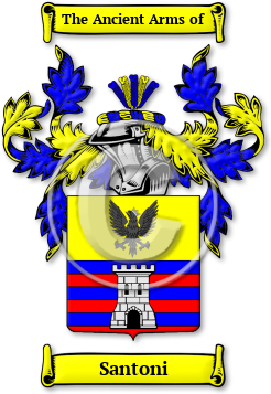 Santoni Family Crest Download (jpg) Legacy Series - 150 DPI