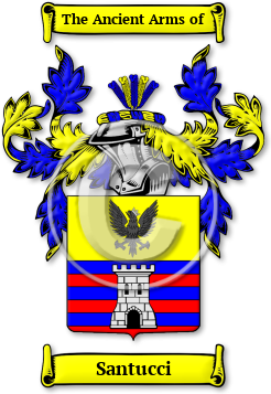 Santucci Family Crest Download (jpg) Legacy Series - 150 DPI