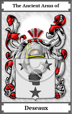 Deseaux Family Crest Download (JPG) Book Plated - 600 DPI