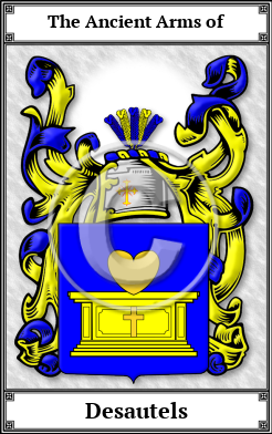 Desautels Family Crest Download (JPG)  Book Plated - 150 DPI