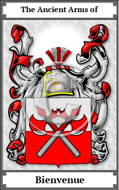 Bienvenue Family Crest Download (JPG)  Book Plated - 150 DPI