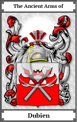 Dubien Family Crest Download (JPG) Book Plated - 600 DPI