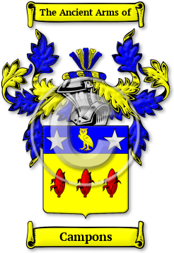 Campons Family Crest Download (jpg) Legacy Series - 150 DPI