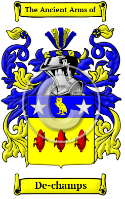 De-champs Family Crest Download (JPG) Heritage Series - 300 DPI