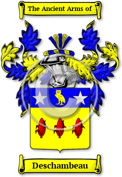 Deschambeau Family Crest Download (jpg) Legacy Series - 150 DPI