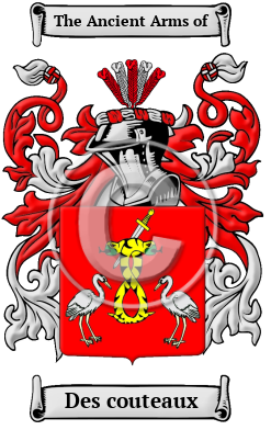 Des couteaux Family Crest/Coat of Arms