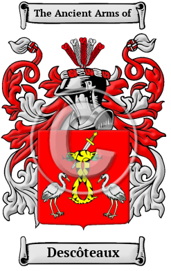 Descôteaux Family Crest/Coat of Arms