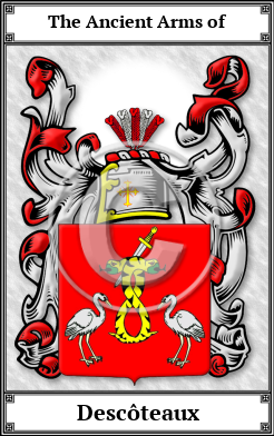 Descôteaux Family Crest Download (JPG)  Book Plated - 150 DPI