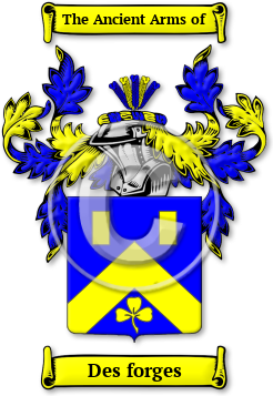 Des forges Family Crest Download (jpg) Legacy Series - 150 DPI