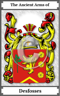 Desfosses Family Crest Download (JPG)  Book Plated - 150 DPI