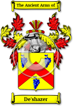 De'shazer Family Crest Download (jpg) Legacy Series - 150 DPI
